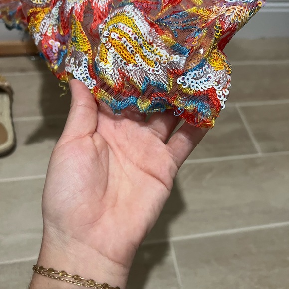 Elliatt Vespers Embellished Midi Dress - floral sequin - Size M - Picture 14 of 15